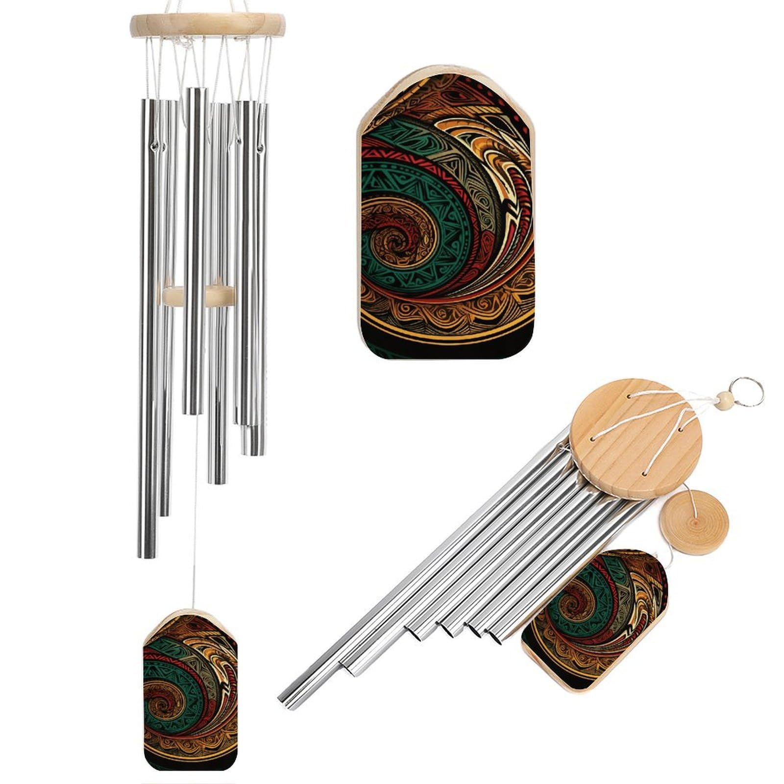 Dark Teal HD Images Wind Chimes for Outside Memorial Gift Sympathy Wind Chimes Aluminum Tube Windchime with Hook Windbell for Outdoor Patio Garden Decor Housewarming Gift