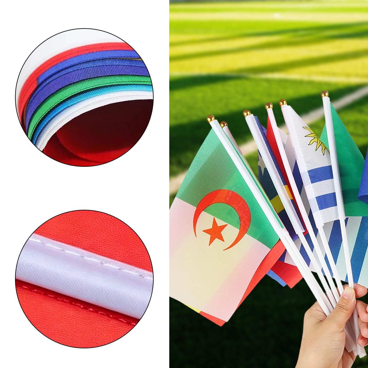 Banderas del Mundo 48 Países 14x21cm para la Copa del Mundo 2026 Fútbol