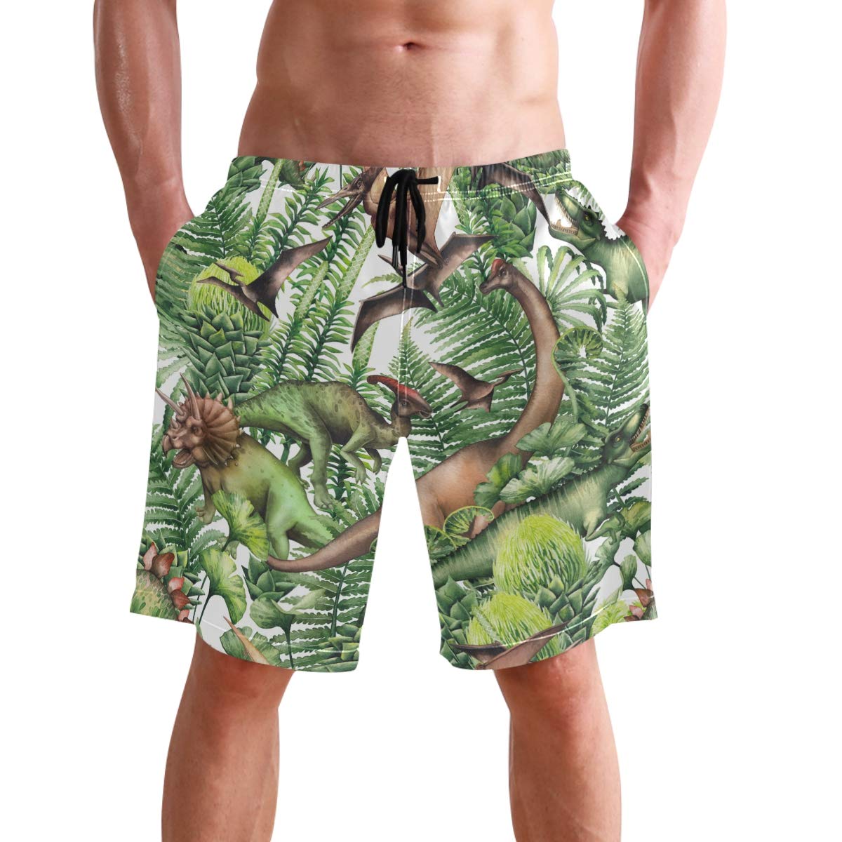 visesunny Men Swim Trunks Swimming Beach Surfing Board Shorts Swimwear Quick Dry Mesh Lining Bathing Suits with Pockets