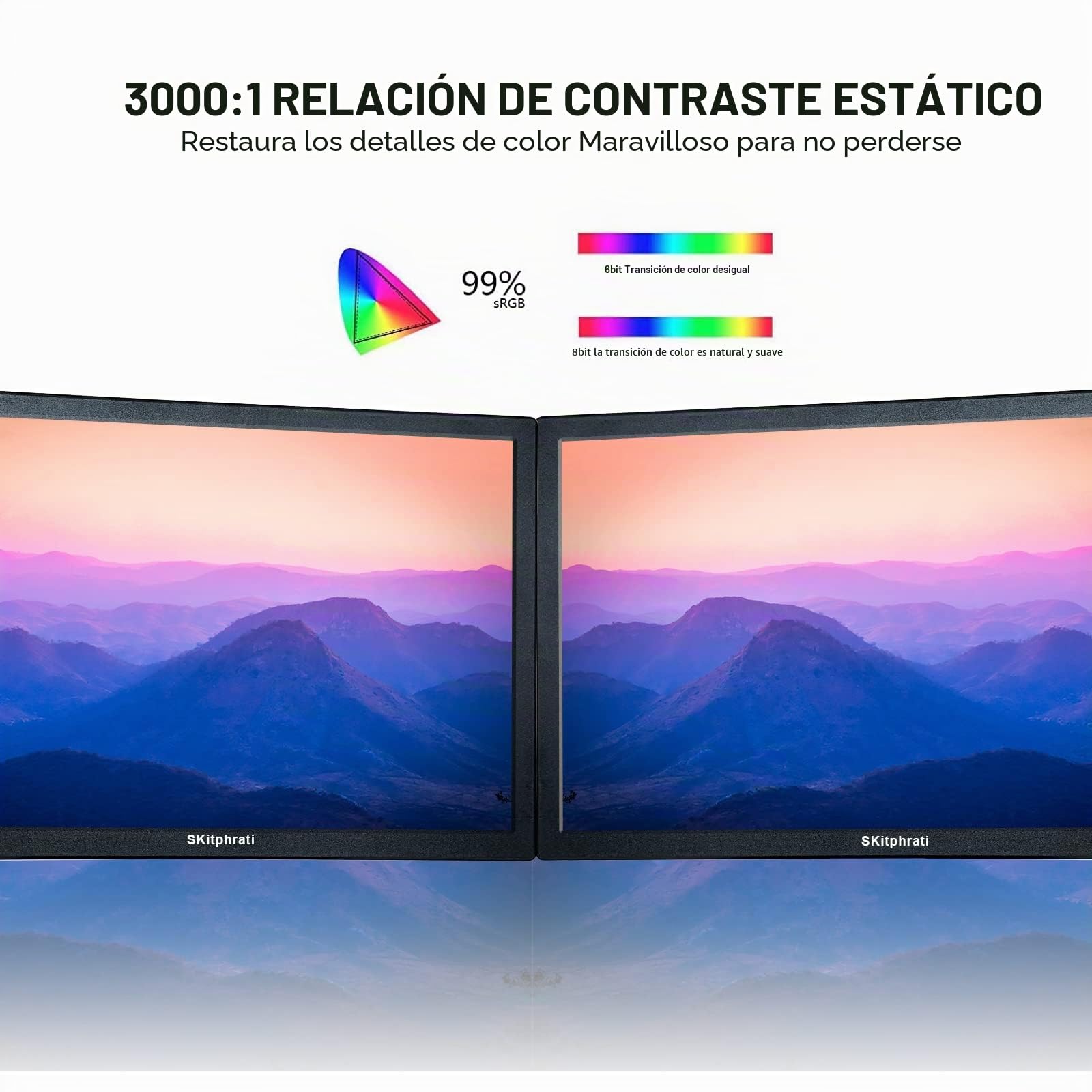 SKitphrati 15,6 pulgadas monitor pequeño - PC pantalla 1920 x 1080 Business Computer Monitor con HDMI y VGA, 5 ms, 75 Hz, 250 nits, 16:9, Inclinable, VESA 75x75, Pantalla PC, NOI