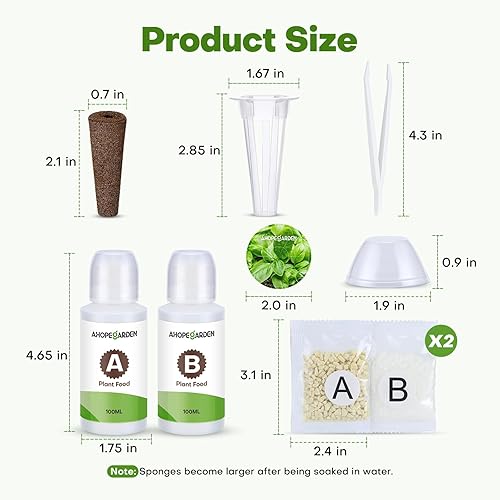 Miniatura 10 de 167 semillas compatibles con Aerogarden y todas las marcas para sistema de cultivo hidropónico de jardín interior con 40 esponjas de cultivo, 40