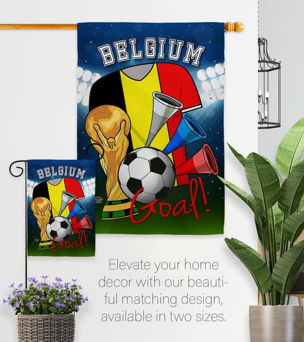 World Cup Belgium Flags Belgian Home Decor Banner Room Wall Art Patio Porch Lawn Garden Flag Stand Pole Outdoor Tapestry Yard Signs FIFA Gifts Sports Fan Trophy Soccer Game Football Made In USA