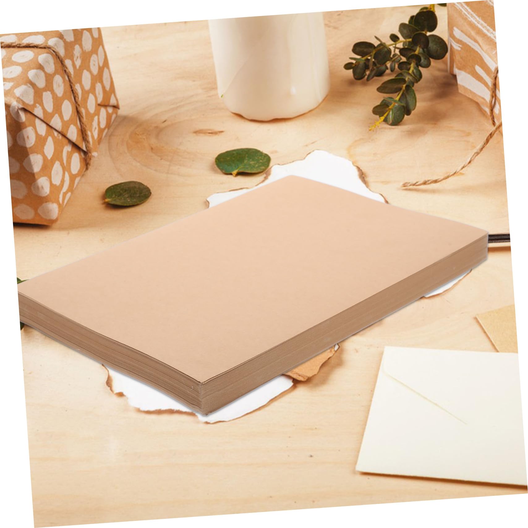 Khakifarbenes Kartonpapier 100 Blatt 180g für Bastelprojekte | Leere Karten für Indexkarten und Fotodruck, Papier mit Hoher Reißfestigkeit, Letter Format