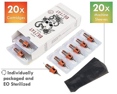 Miniatura 7 de Ultra Premium - Cartucho de agujas de tatuaje profesionales con agarre y fundas para máquina #12, revestimiento redondo, paquete de 20 (1205RL)