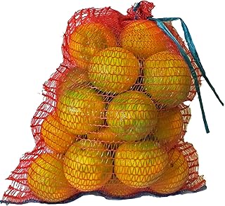 Vrysac - Bolsas de Malla para 5 Kg de Fruta o Frutos Secos-Sacos Malla Raschel para Naranjas, Cebollas, Patatas, Limones o Nueces-Cinta en boca-Color Rojo (32x44cm - 5 Kg, Paquete 200 uds.)