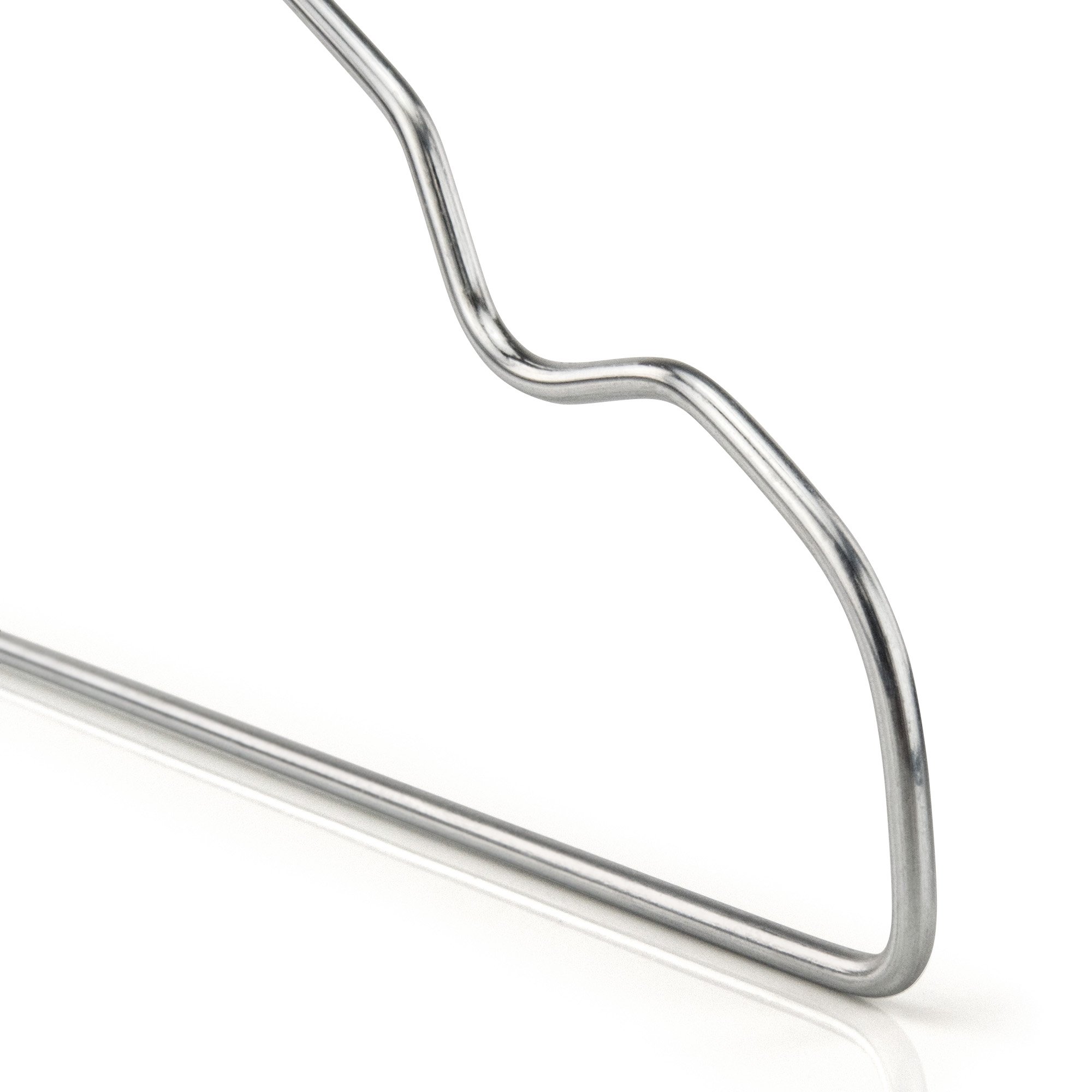 Lot de 500 cintres en métal galvanisé et argenté, crantés Hangerworld de 41 cm