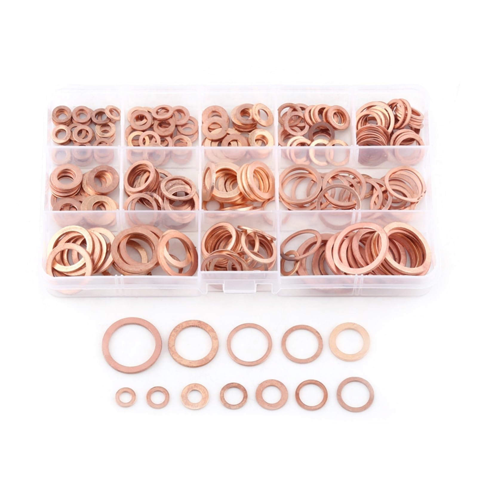 SSIMOO Kit surtido de arandelas planas de 280 piezas con ajuste de caja for tornillos sujetadores kindly