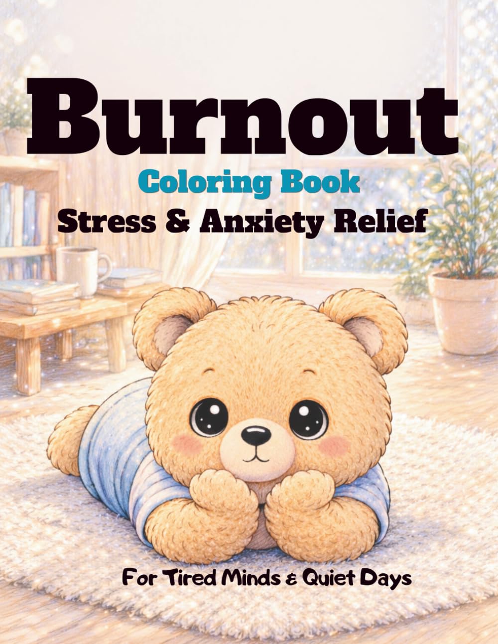 Burnout Coloring Book: Stress & Anxiety Relief / For Tired Minds & Quiet Days
