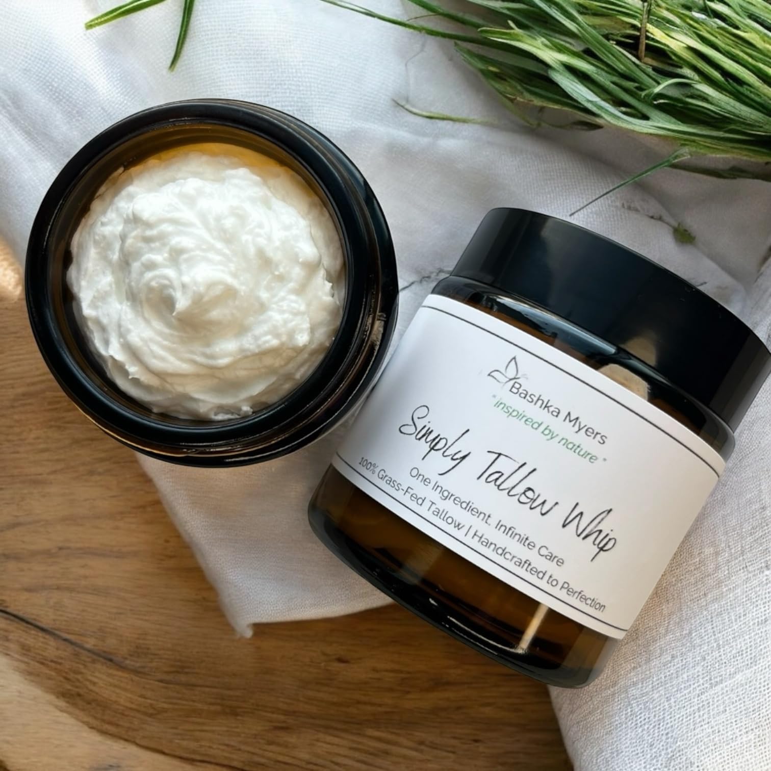 Whipped Grass Fed Tallow Balm - Unscented, Organic Tallow Cream