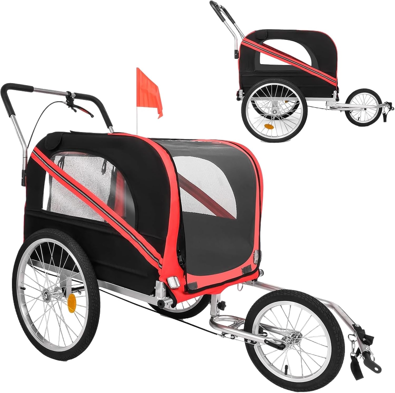 Bike Dog Trailer,Universal Bicycle Coupler,Washable Nonslip Lining,Small and Large Pets Trailer,for Most Bike