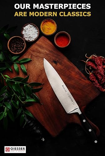 Miniatura 5 de Giesser desde 1776, BestCut, cuchillo de chef fabricado en Alemania – 8 pulgadas (X55) acero alemán forjado cuchillo de chef profesional Full Tang
