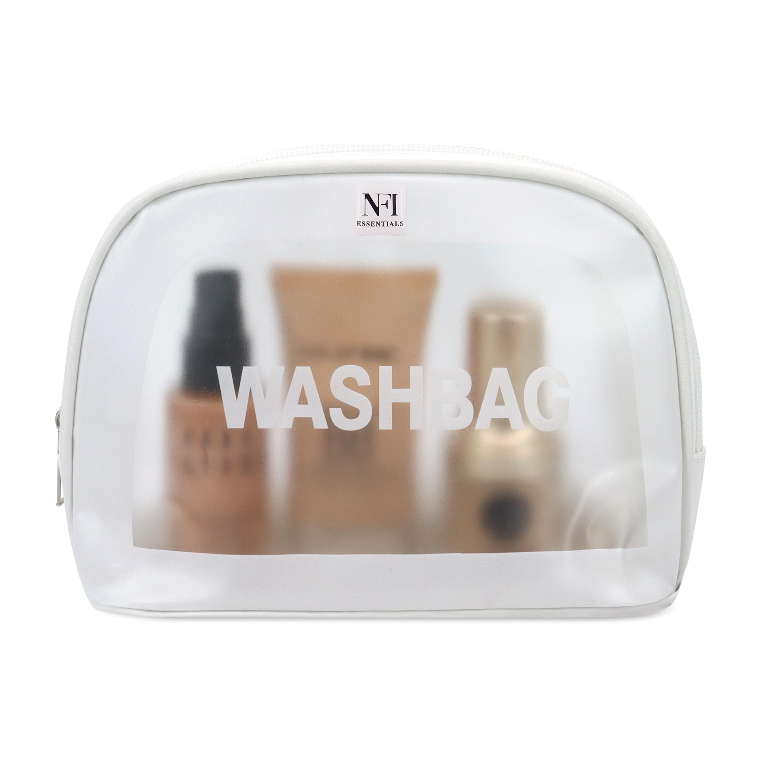 NFI essentials Semicircle Makeup Pouch for Women, Transparent Washbag Pouch Travel Makeup Bag Portable Carry Toiletry Storage Bag Cosmetic Organizer Bag Pouch for Girls-image-7