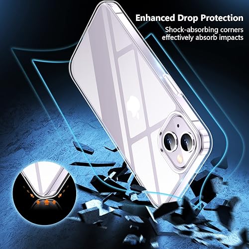 Miniatura 3 de SPIDERCASE Funda para iPhone 14iPhone 15, protección contra caídas de grado militar de 15 pies transparente Paquete de 2 protectores de pantalla de