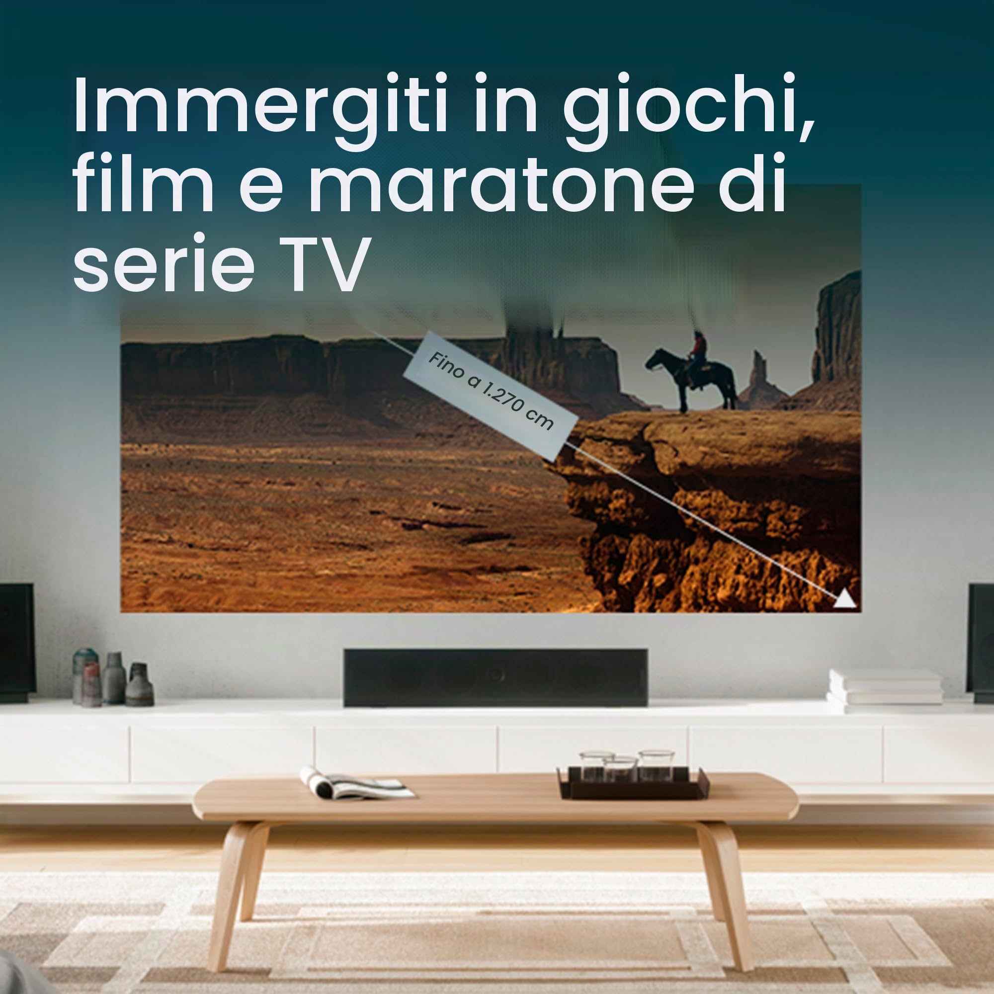 Epson EH-TW7100 3LCD, 4K PRO-UHD, 3000 lumen, display da 500 pollici, ampia gamma di spostamento dell'obiettivo, proiettore Home Cinema, streaming e gaming, bianco