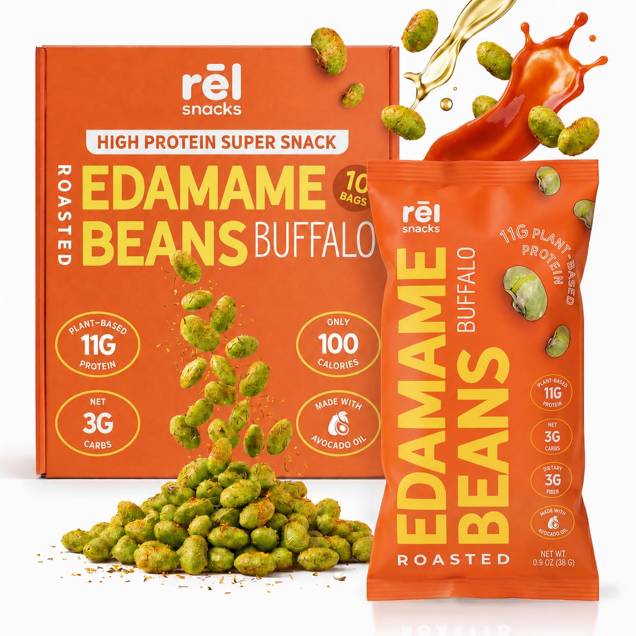 Crunch Into Health: Rel Snacks Buffalo Roasted Edamame Review