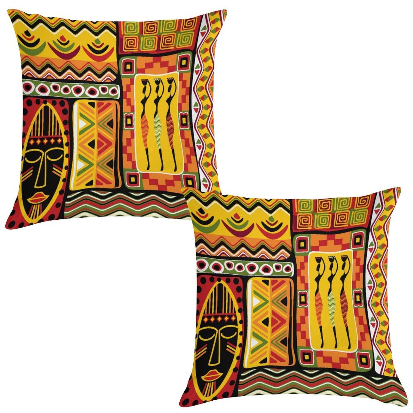Housse de coussin africaine pour canape et decoration de terrasse exterieure