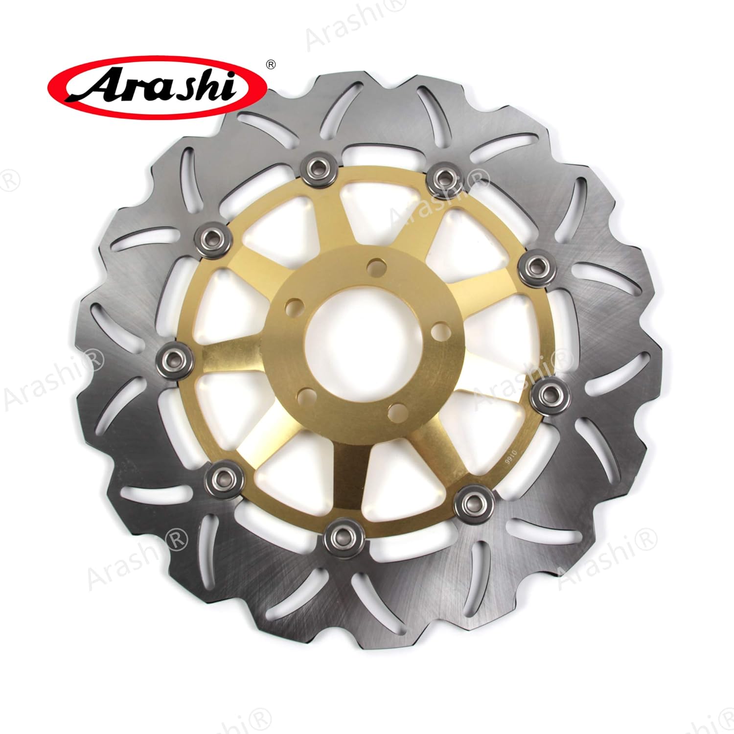 Arashi Brake Disc Rotors Front and Rear for Kawasaki ZRX 1100 1999-2000 / ZRX 1200 ZRX1200R ZRX1200S 2001-2006 Motorcycle Replacement Accessories Gold
