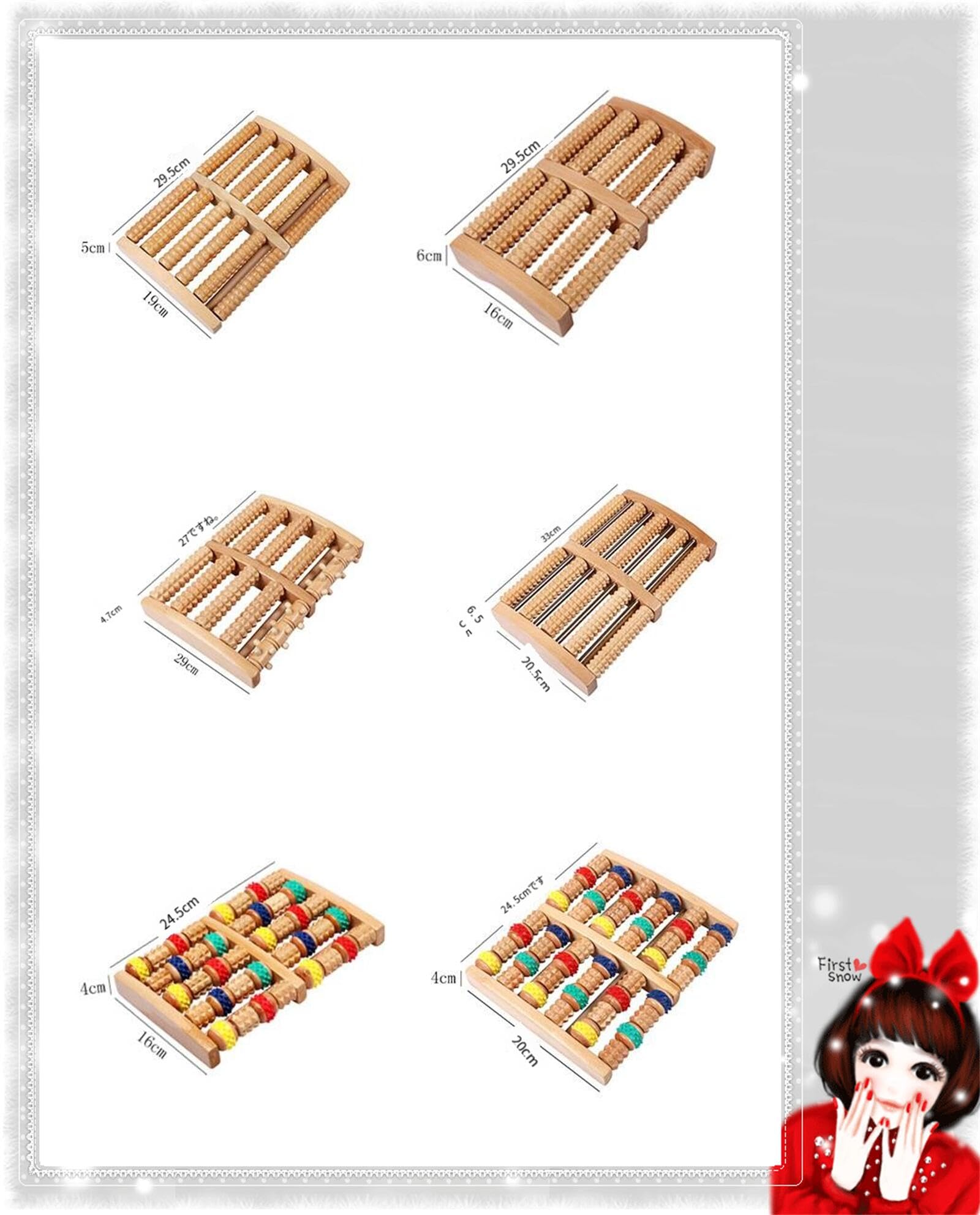 Amazon.co.jp : フットマッサージャー の木製ローラー足ツボ 