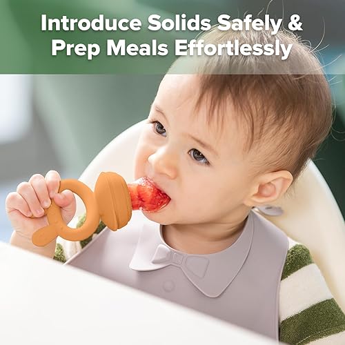 Miniatura 2 de Haakaa - Juego de comedor de frutas para bebés y bandeja de picar mini congelador, moldes de piruleta de leche materna para alivio de enfriamiento