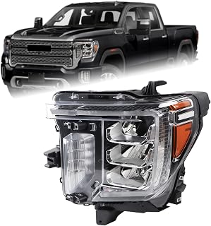 Duolctarms Full LED Headlight Headlamp Assembly Compatible for 2020 2021 2022 2023 GMC sierra 2500 3500HD Left Driver Side GM2502513 86788463