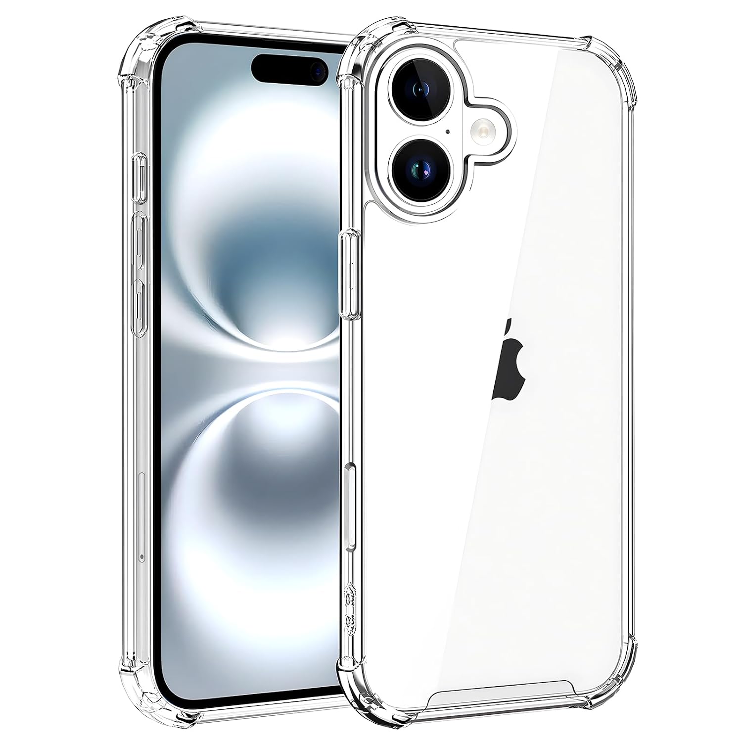 Lustree Premium Shockproof Back Cover for iPhone 16 – Slim Soft TPU Case, Anti-Scratch Lightweight Protective Mobile Phone Cover