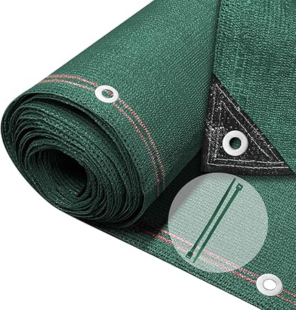VOUNOT Privacy Netting 1,5 X 10 M Tuinafscherming 230 G/m² HDPE Shading Net 95 Rate Uv Bestendig Scheurbestendig Windscherm Met Gaten En Kabelbinders Groen 750781296