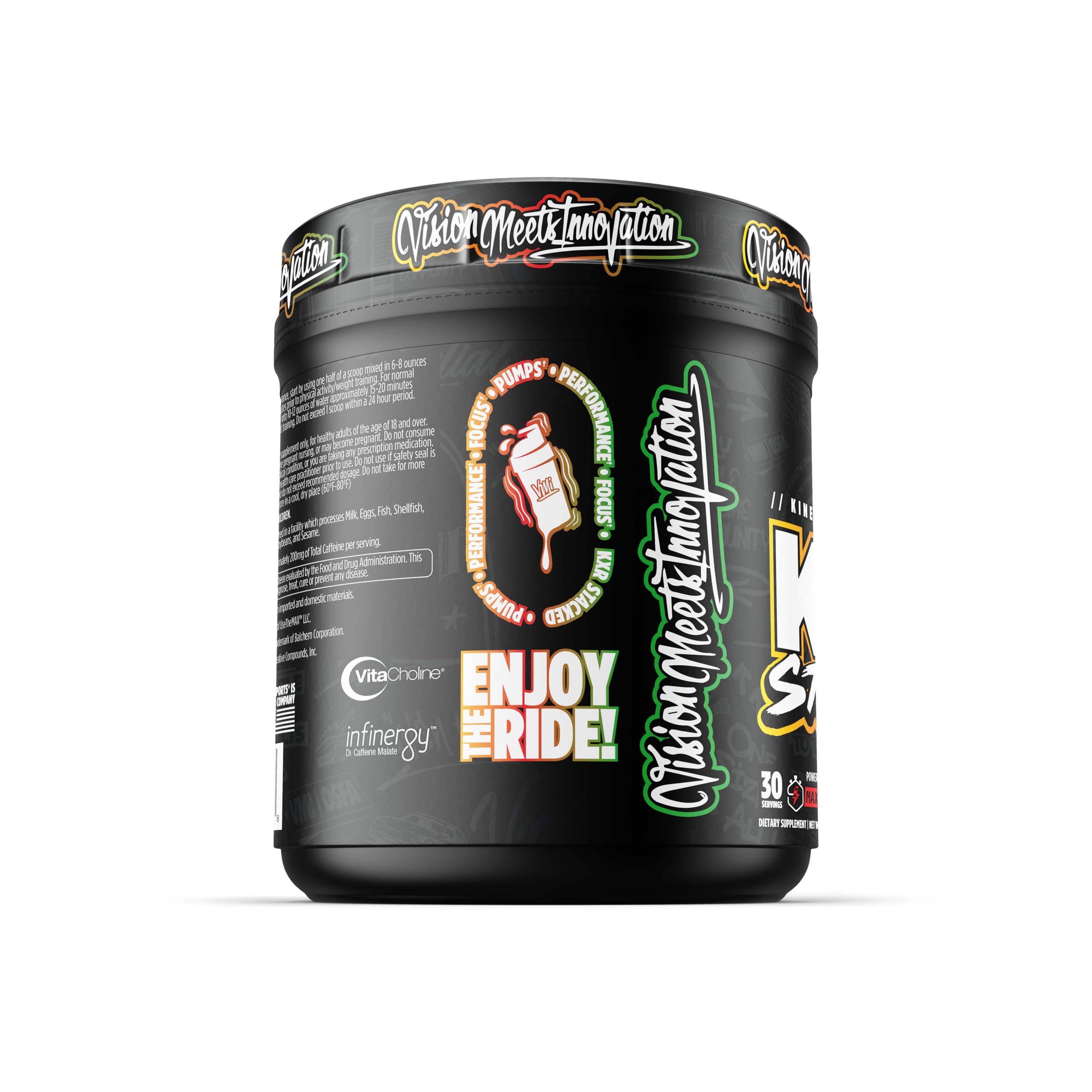 VMI Sports K-XR Poudre essentielle de pré-entraînement | Énergie – Concentration – Puissance et pompes | Formule d'absorption maximale | Excellent goût pour homme et femme | Saveur d'ours en gélatine