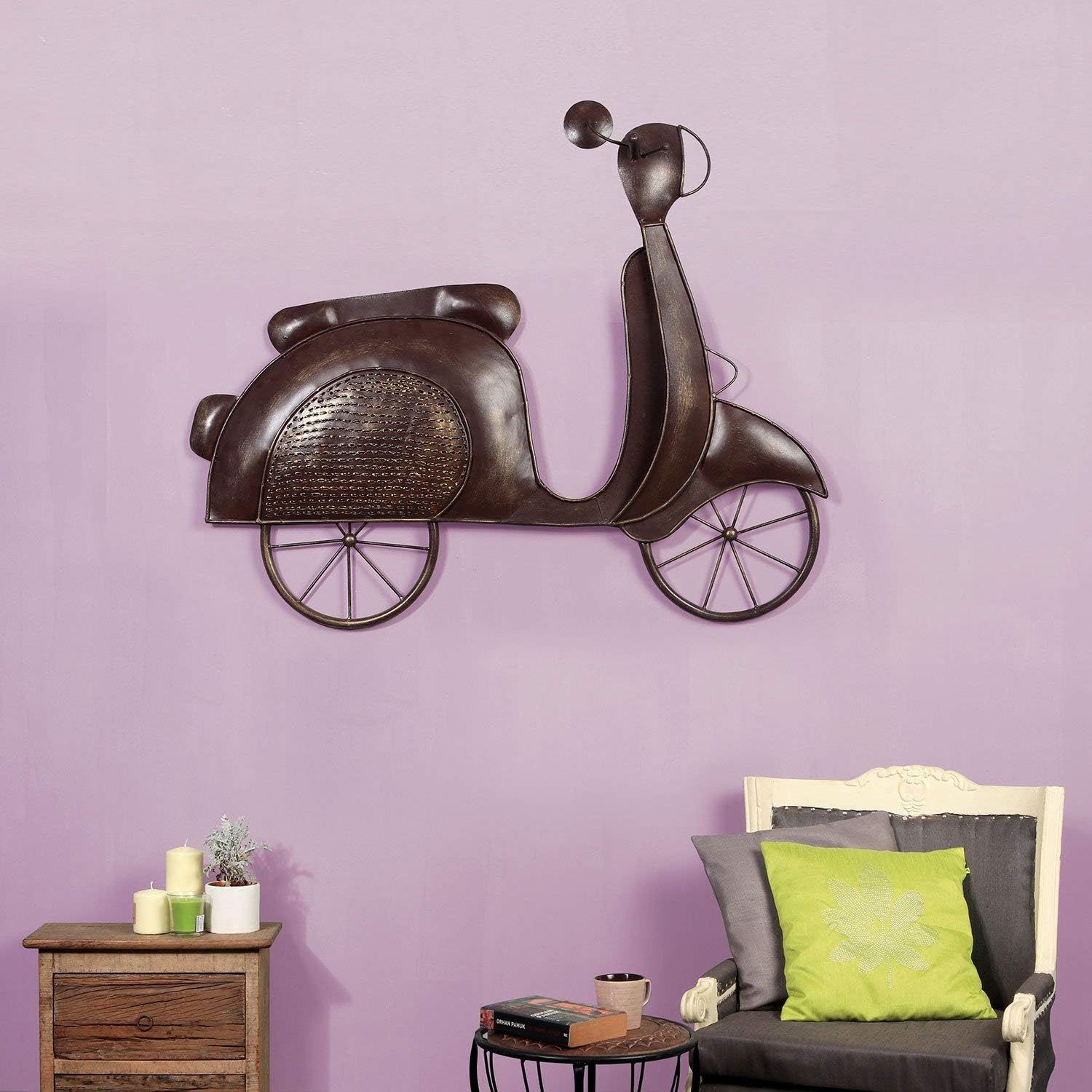 The India Craft Glorious Moped Artwork Wall Hanging Home D ©cor|Beautiful Room Decoration|Apartment Dorm, Living Room, Bedroom, Baby Nursery Art|Gifting, House Warming