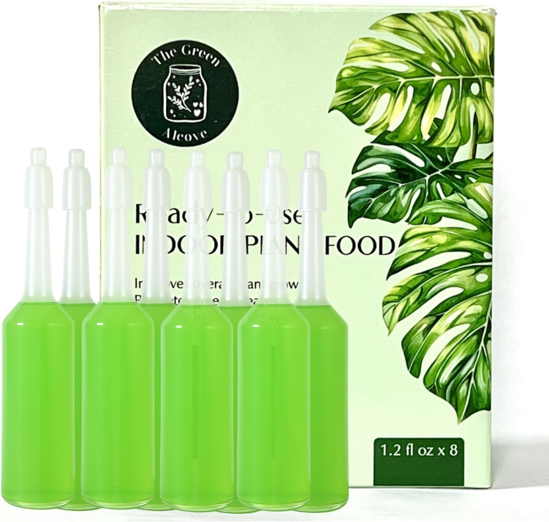 Plant Food for Houseplants | Ready-to-Use Indoor NPK Fertilizer & Plant Fertilizer Sticks (8 Drip Feeders)
