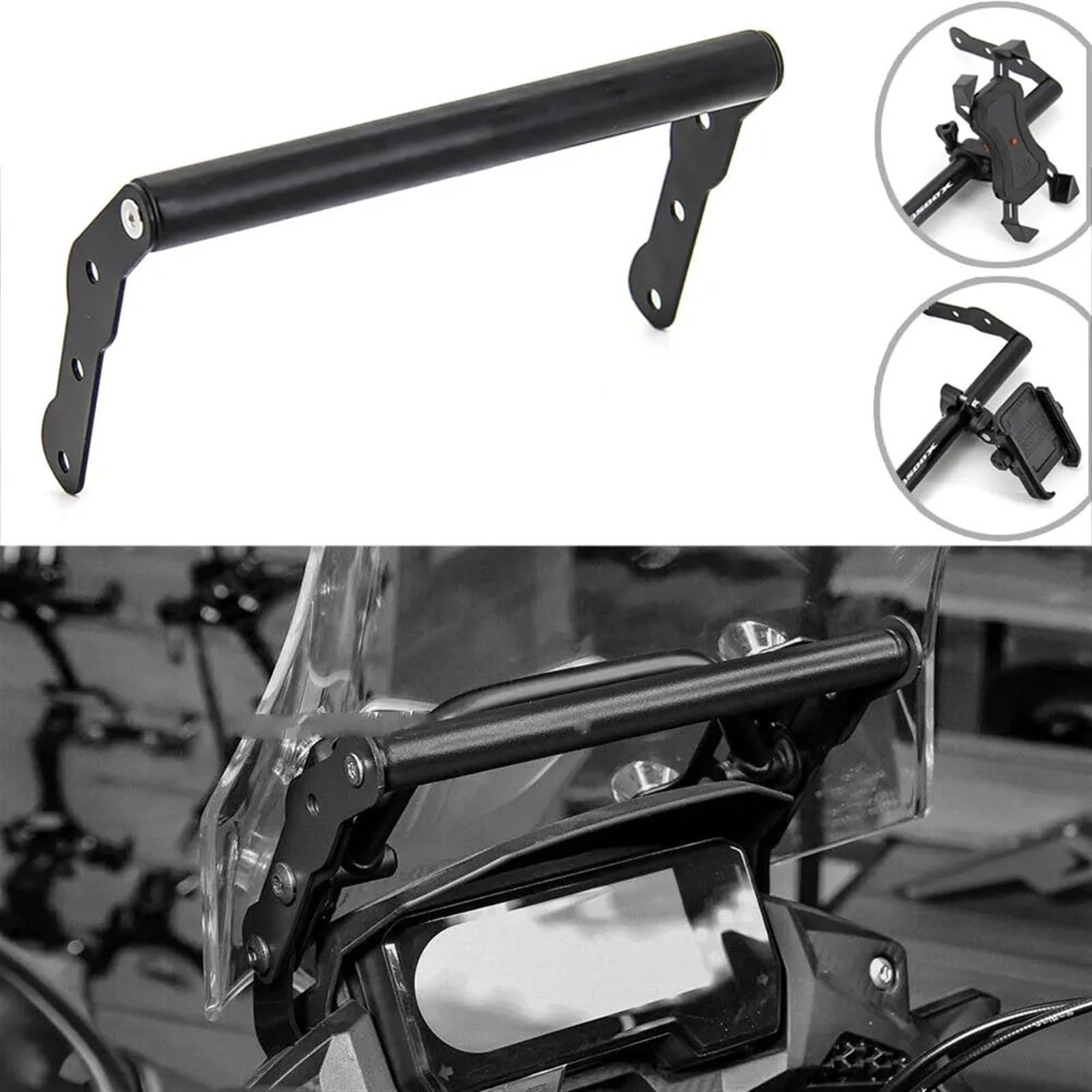 Support Telephone Velo pour CB500X 2016 – 2023, Upport De Plaque GPS/téléphone Intelligent, Accessoires De Moto Support Adaptable Telephone Moto Rotation(Taille:USB Combination C)