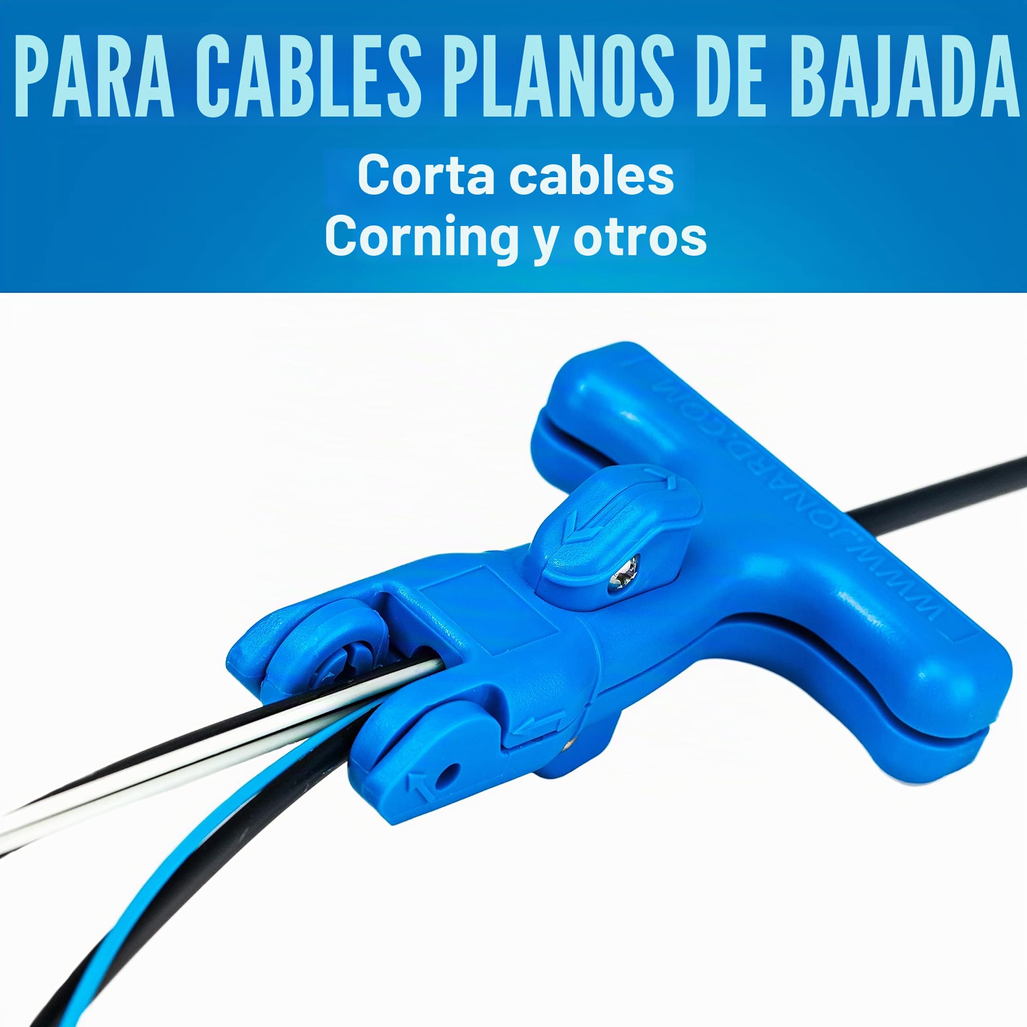 Jonard Tools Cortadora de cable de descenso de fibra óptica FOD-2000 para plano de 0,24 pulgadas