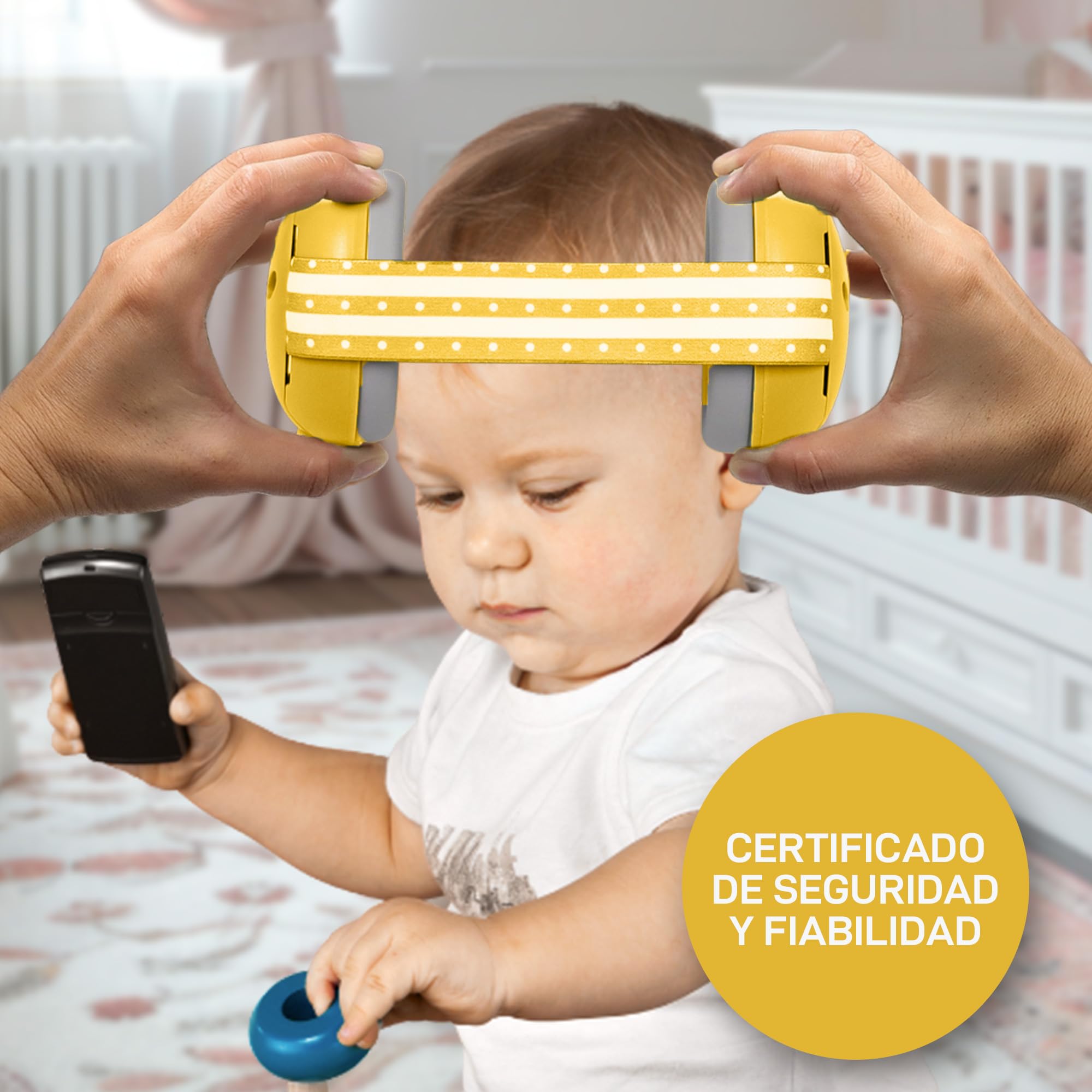 Protectores Auditivos para Bebes y Niños de 0 a 36 meses - Reducción de Ruido de 27dB - Cascos Bebe Antirruido - Orejeras Antirruido con Bolsa de Transporte - Orejeras Ajustables.