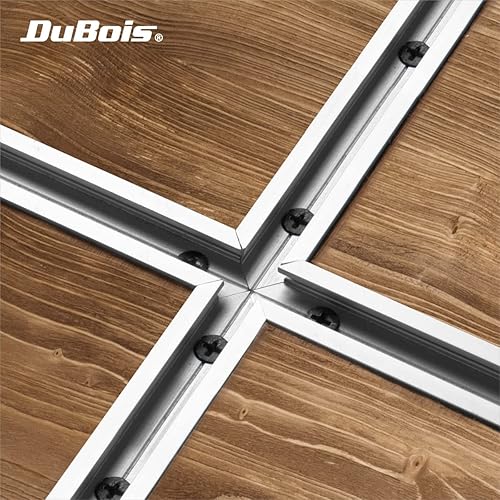 Miniatura 5 de DuBois 51016-P2 Kit de intersección de pista en T de 3 pulgadas con agujeros de montaje preperforados, 2 juegos, para pista en T universal,