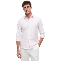 Tommy Hilfiger Uomo Camicia Stripe Regular Fit Maniche Lunghe