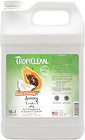 TropiClean Papaya & Coconut 2-in-1 Dog Shampoo Conditioner - Moisturizing Detangler, Puppy Safe, Made in USA, 1 Gallon