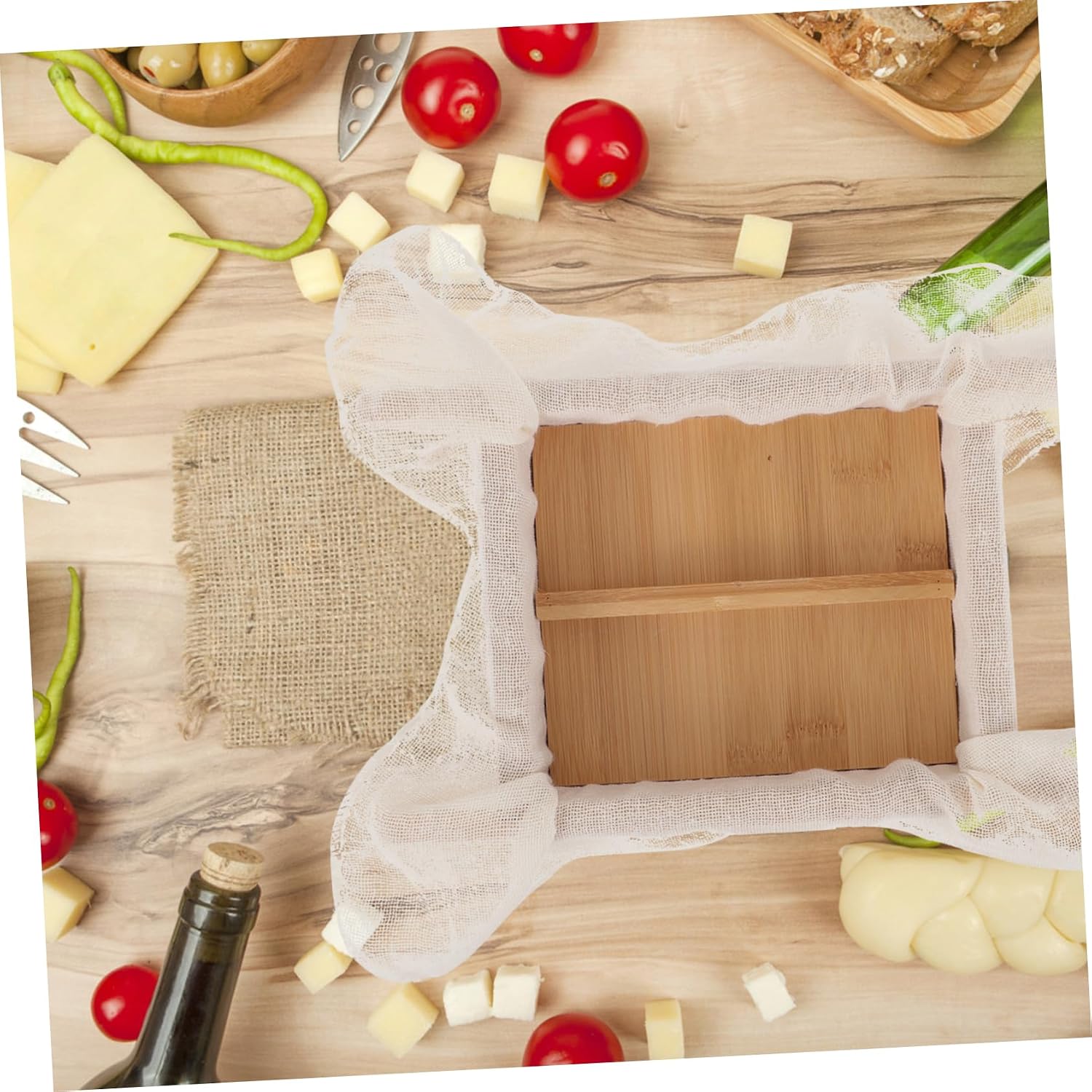 Ciieeo Tofu Press Mould Adjustable Cheese Press Tool with Lid Plastic Tofu Maker for Home Kitchen