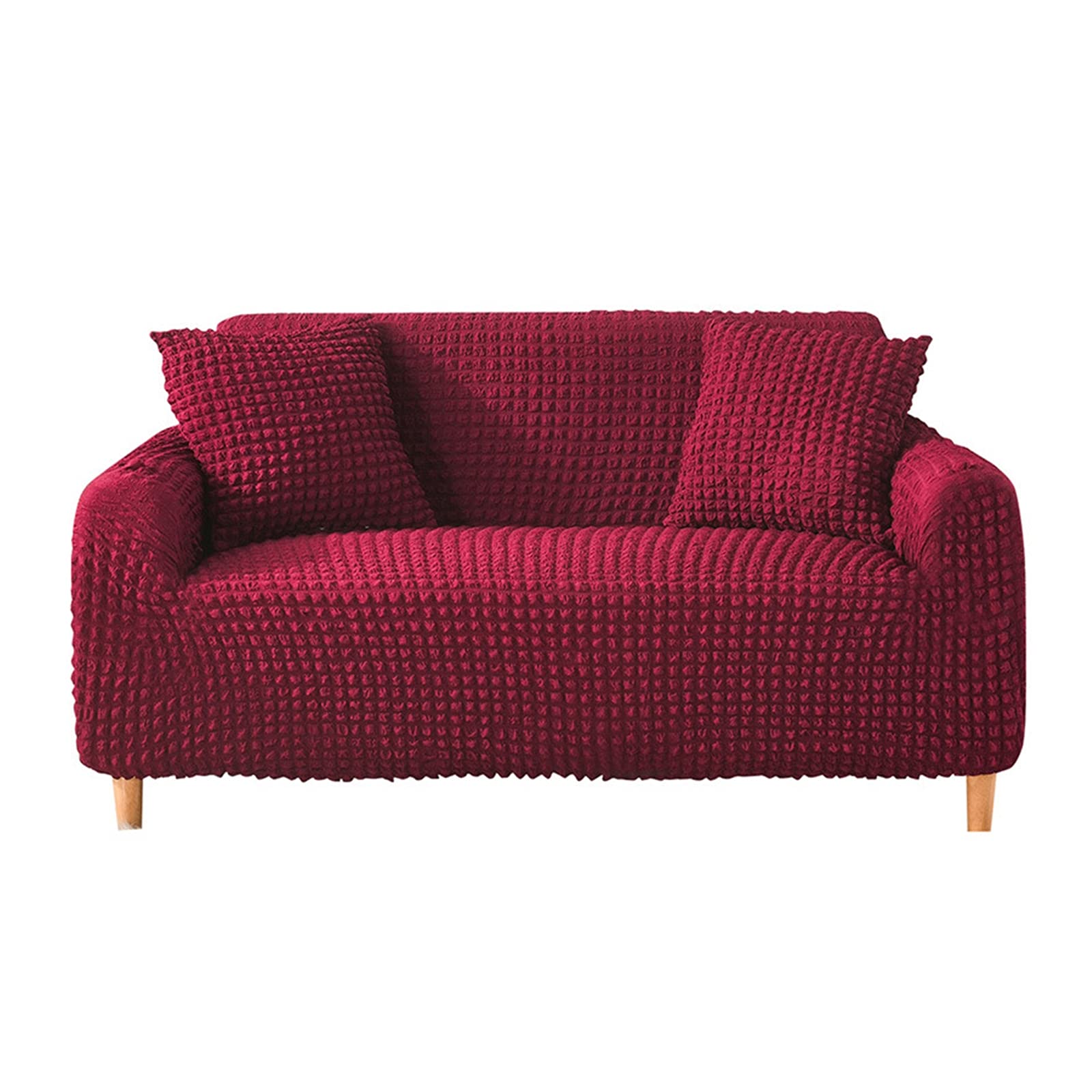 Housses de canapé 3 places rouge vin 190-230cm pour préserver votre sofa des animaux