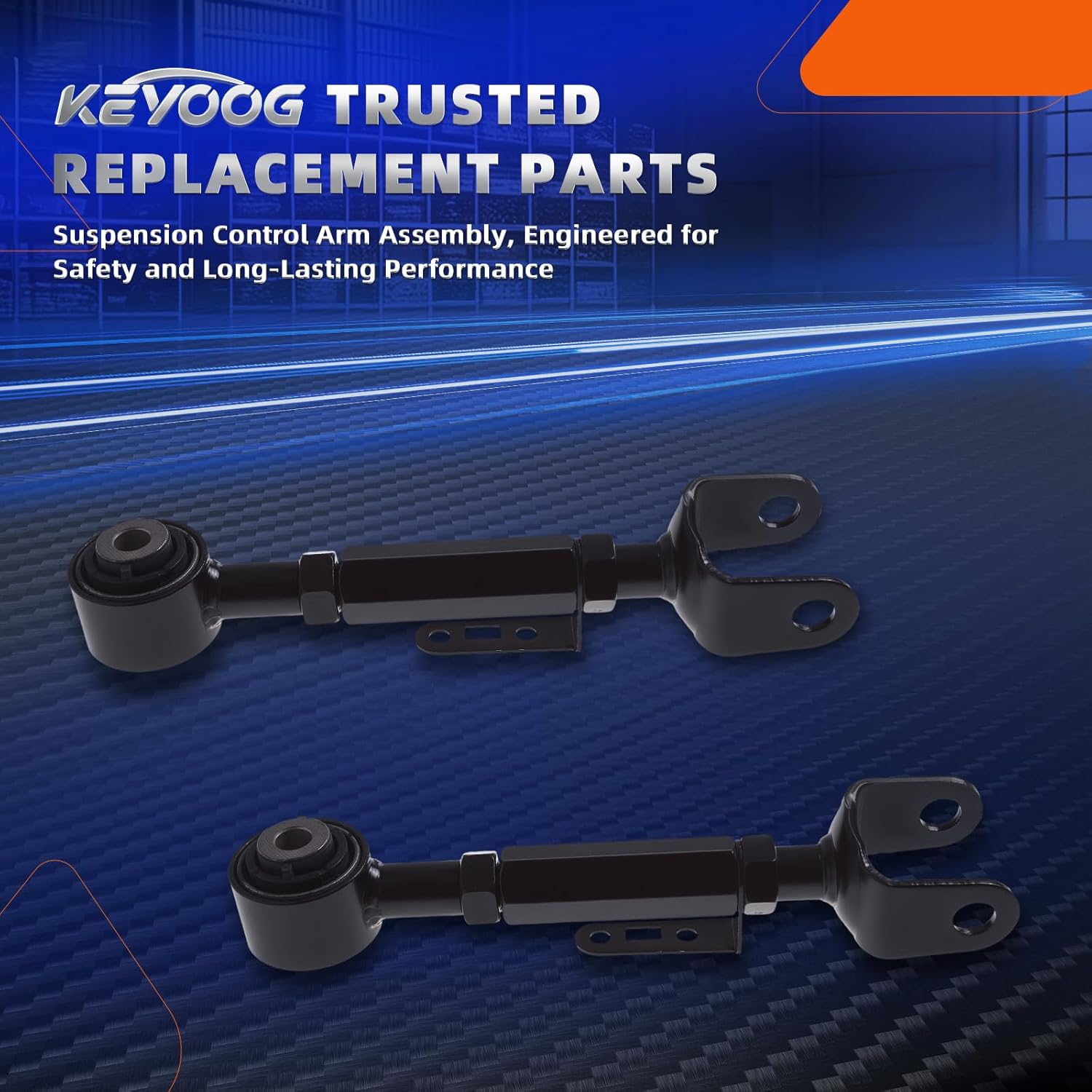 KEYOOG 2Pc Set K100046 Adjustable Rear Upper Control Arm Compatible With 2007-2012 2013-2016 Ho-nda CR-V (OE# CMS601195 52390SWAA00 52390-T1W-A10)
