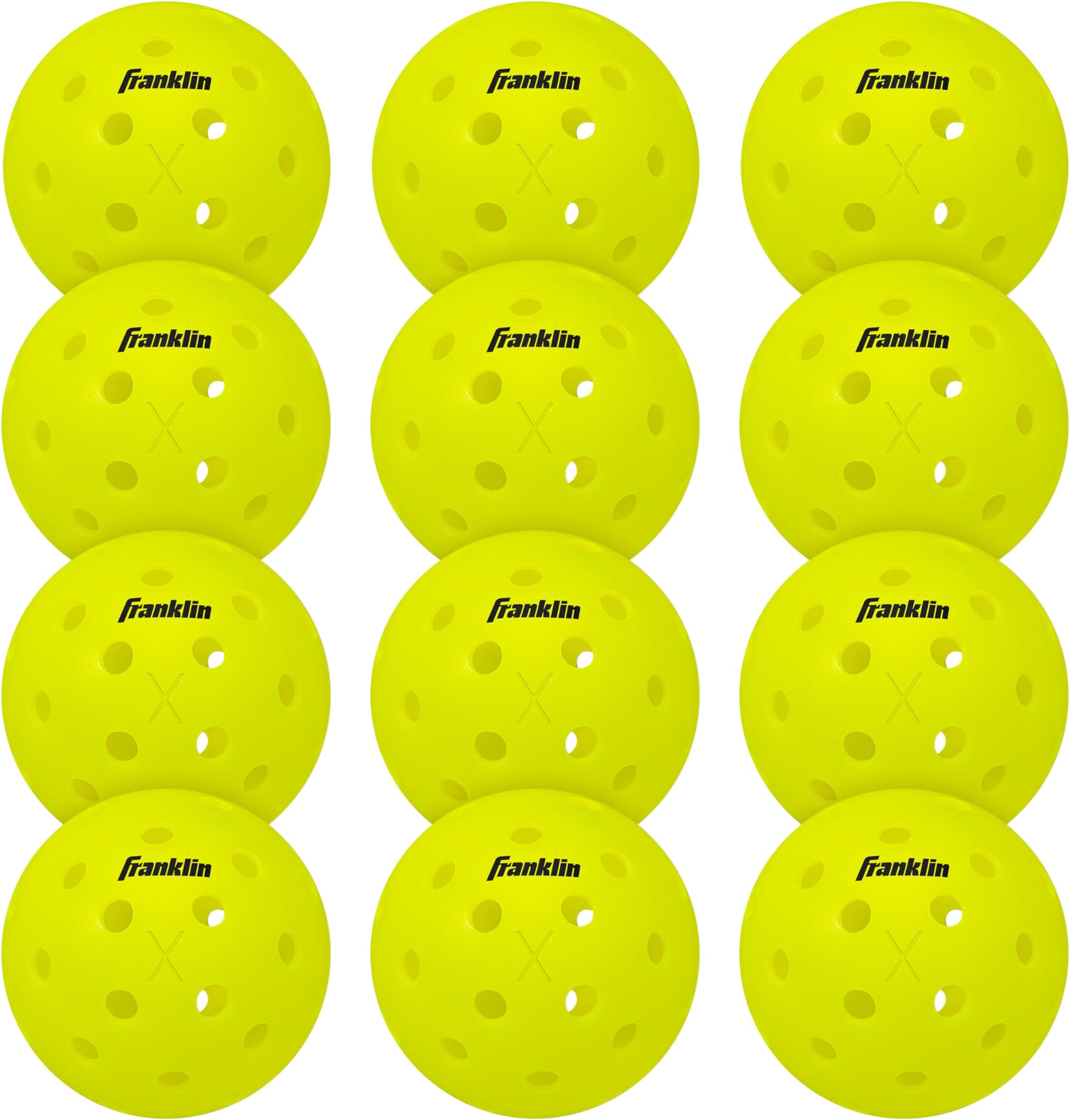 Franklin Sports X-40 Outdoor Pickleballs - Official Ball of USA Pickleball, APP Tour + US Open - Regulation Size