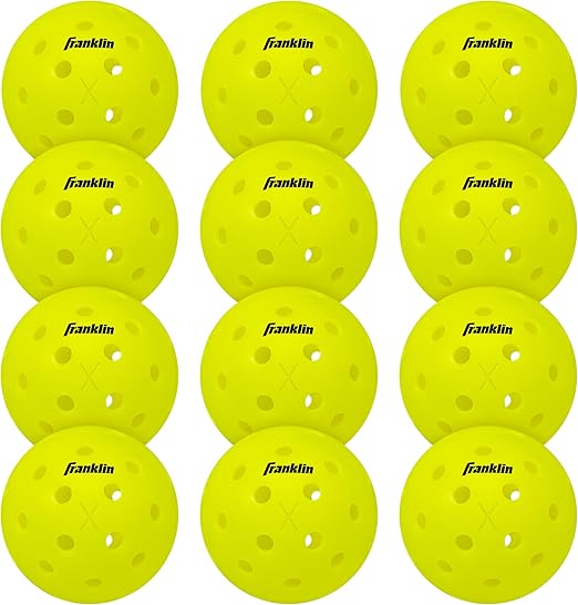 Franklin Sports X-40 Outdoor Pickleballs - Official Ball of USA Pickleball, APP Tour + US Open - Regulation Size