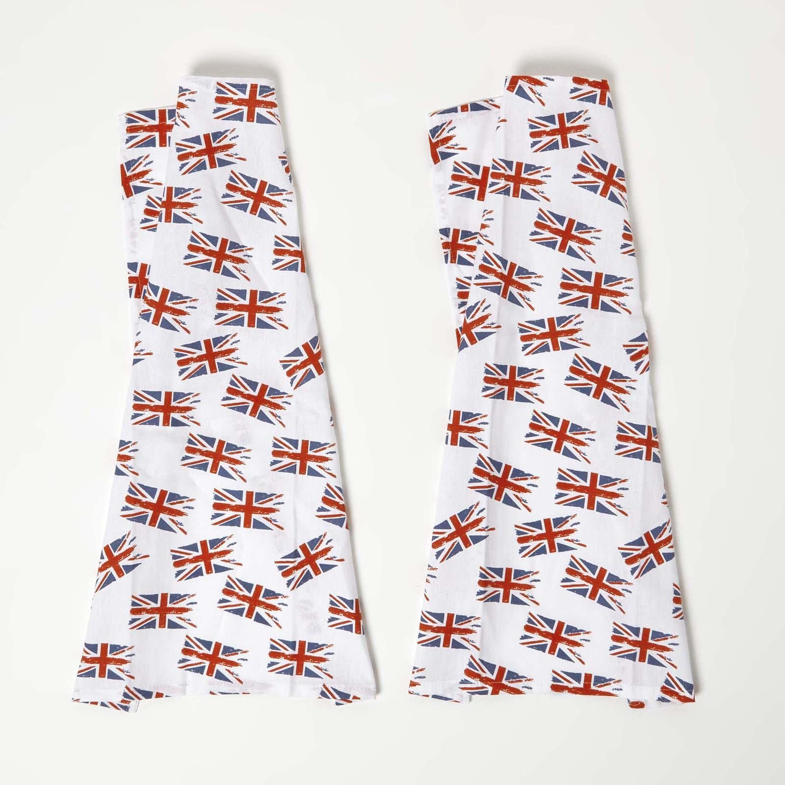 Homescapes Union Jack Tea Towels Set of Two Cotton