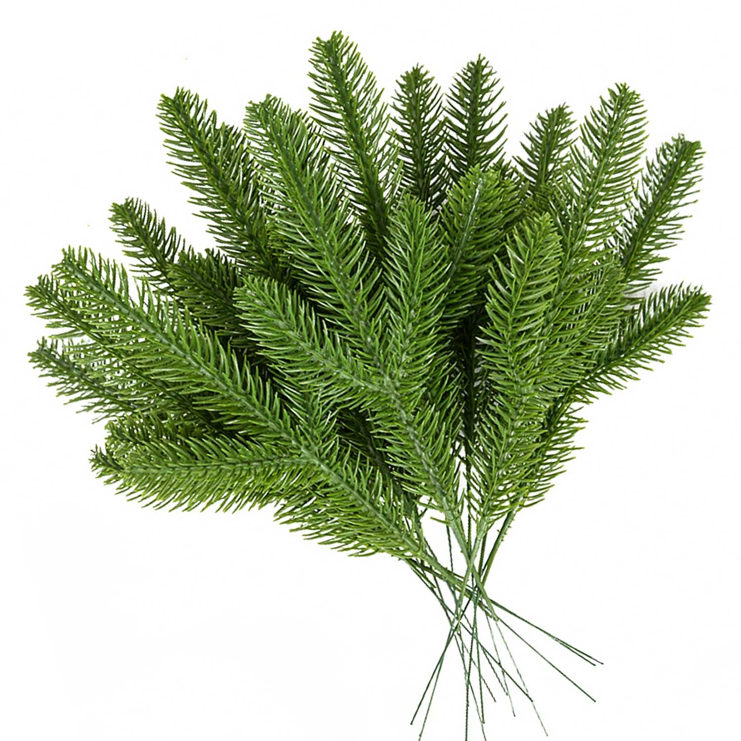 32 Rami Pino Artificiale Natalizi 26 Cm – Abeti Finti In Plastica Per Ghirlande E Decorazioni