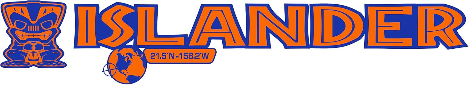 Tower Decals 2 x Light Blue/Blue Islander Edition Hood Decal Beach Club Tiki Man Vinyl Graphic Full Color Fits Jeep Wrangler