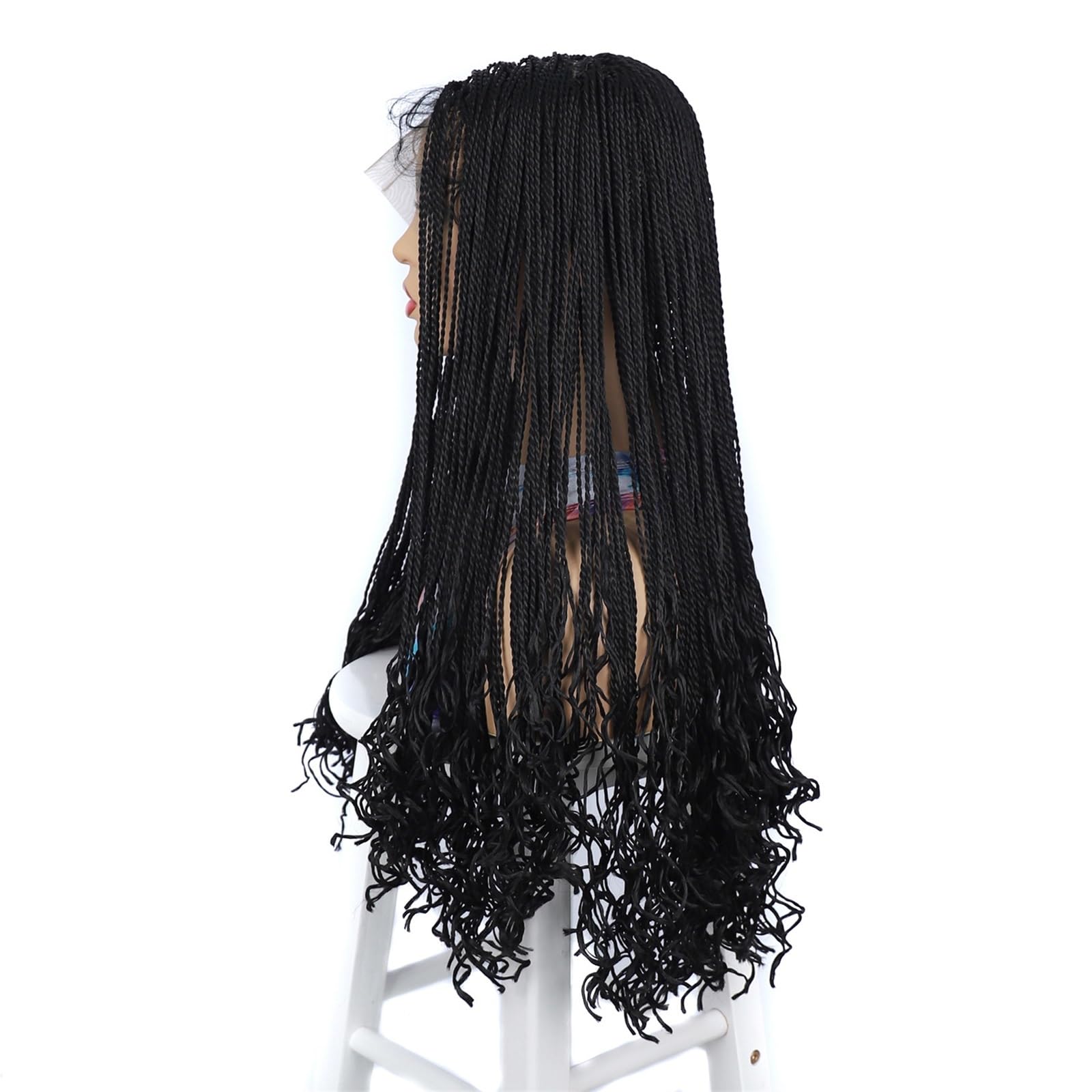 Peruki dla kobiet Front lace long wavy hair wig for women with large waves
