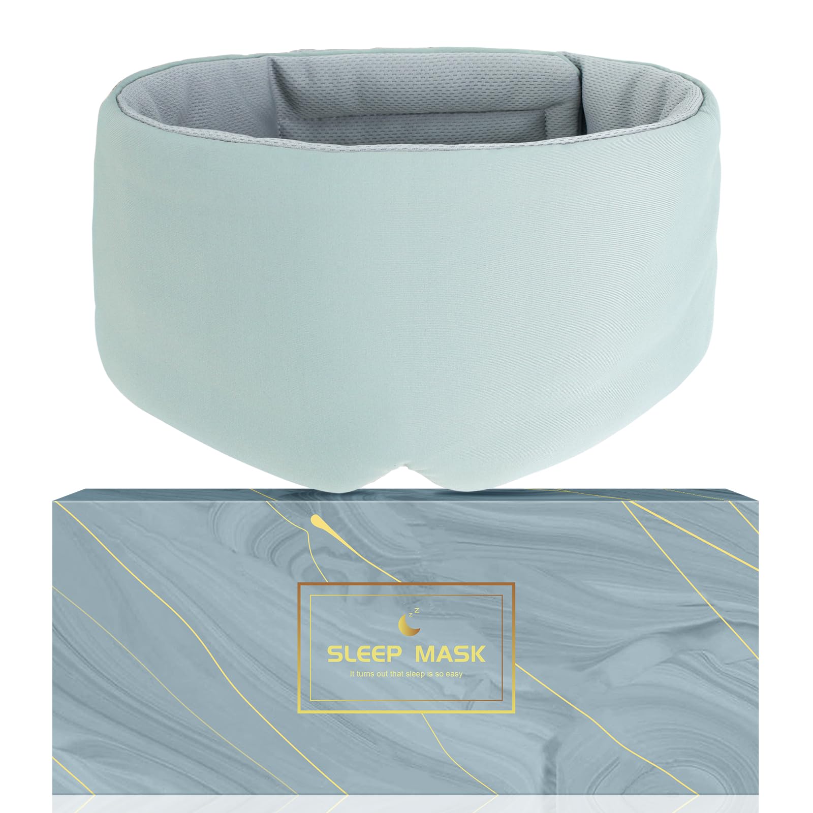 Sleep Mask, 100% Blackout Eye Mask for Women and Men, Eye Mask for Sleeping with Adjustabl...