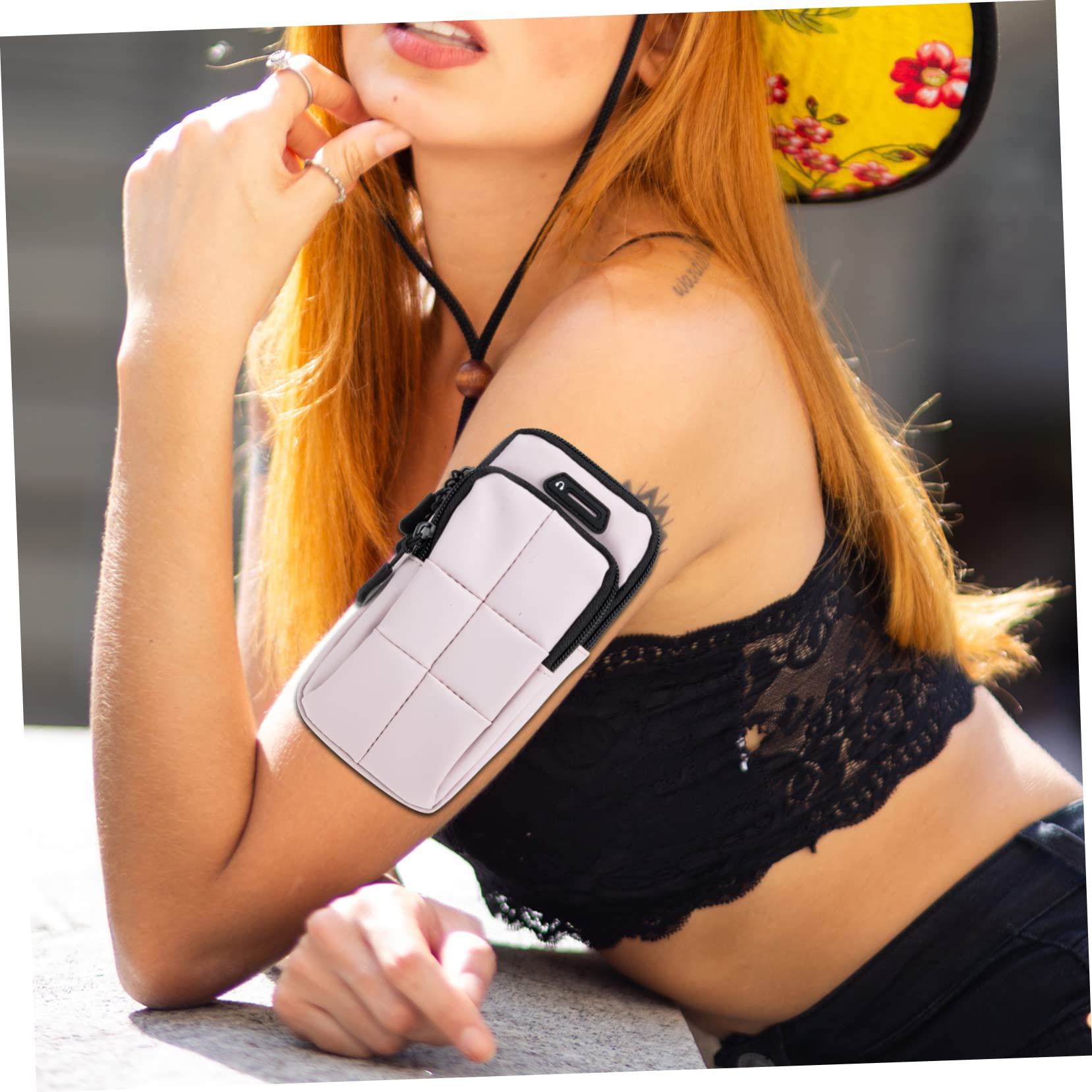 DOITOOL 3pezzi Fascia Braccio Unisex Per Telefono Pouch Cerniera Per Fitness e Sport All Per e Allenamento Palestra Colore Rosa