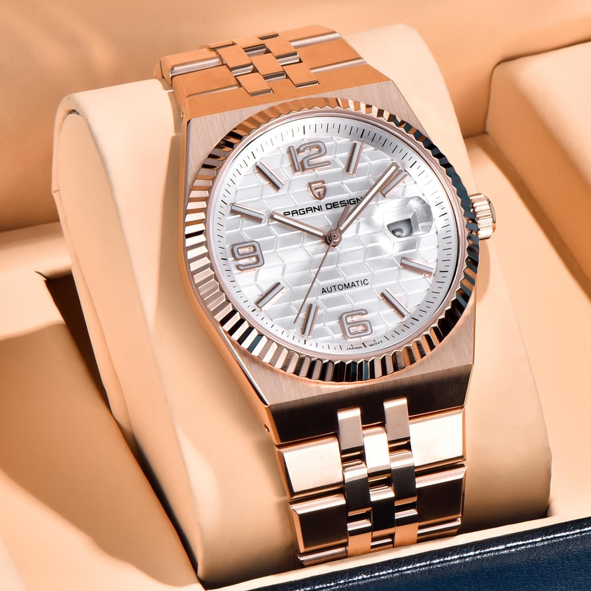 CEYADG Pagani Design Luxury Automatic Watch Collection PD-YS027, Stainless Steel Band, Multiple Dial Colors, Fluted Bezel Design