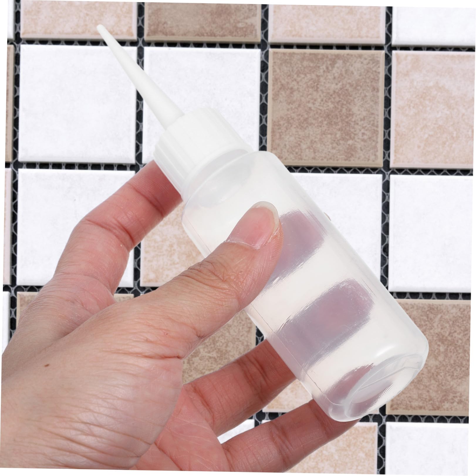 4 Flaconi Dosatore per Colla in Plastica da 50ml Beccuccio a Goccia e Tappo a Pressione, Flaconi per Colla Piccoli per Laboratori e Progetti Fai da Te, Bottiglie Squeeze