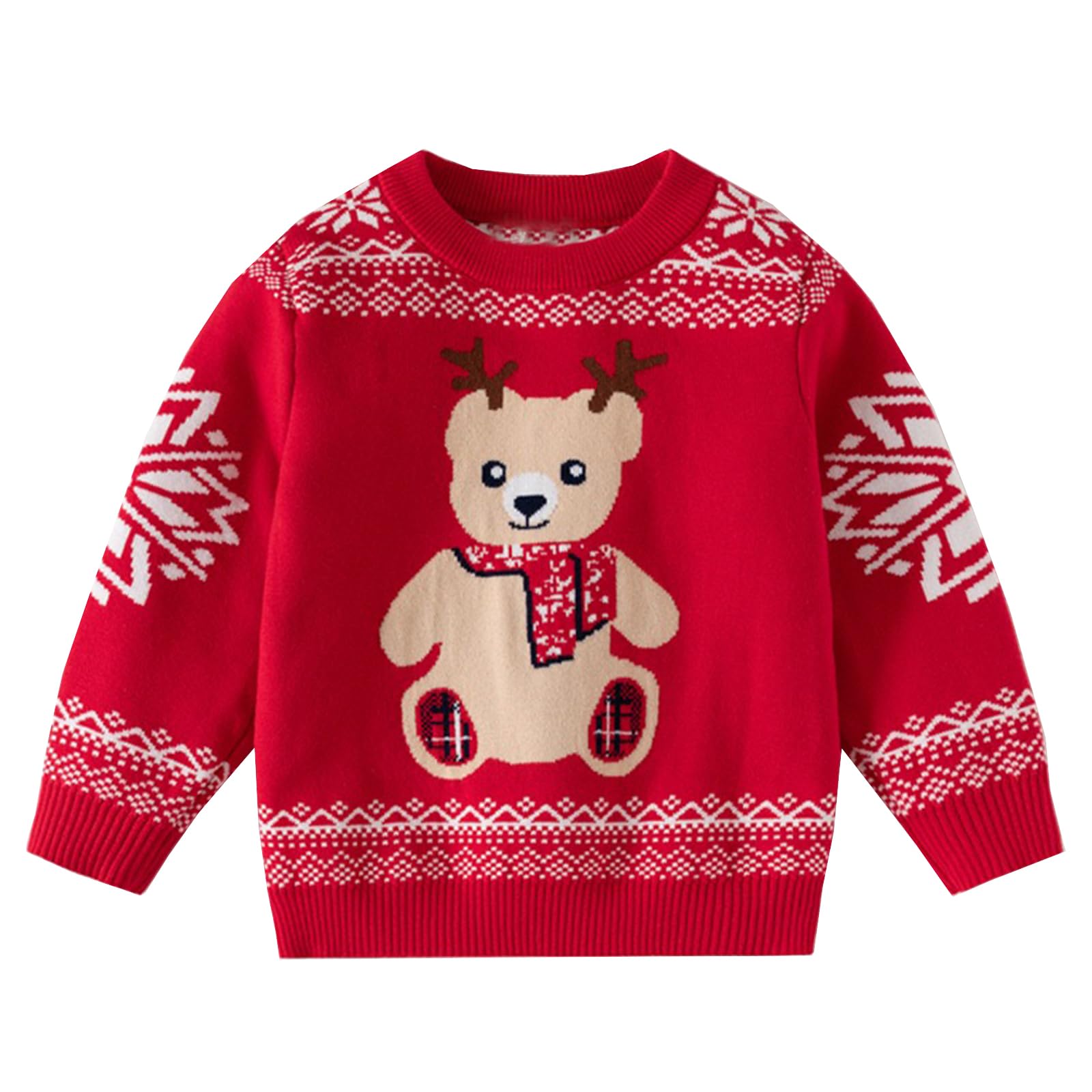 Ugly Christmas Sweater for Girls Funny Xmas Knit Pullover Shirts Kids Child Holiday Jumper Tops Outfit 2-14 Years