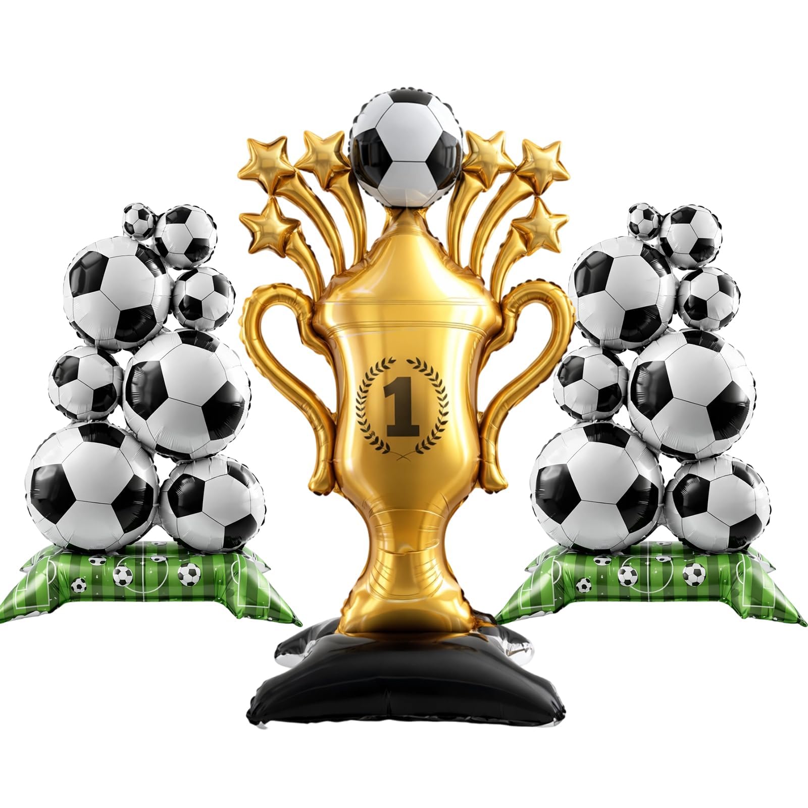 3pcs Football Balloons Set, Football Balloon Arch, Suitable for Football Themed Parties, Sports Events, and Celebration Gatherings